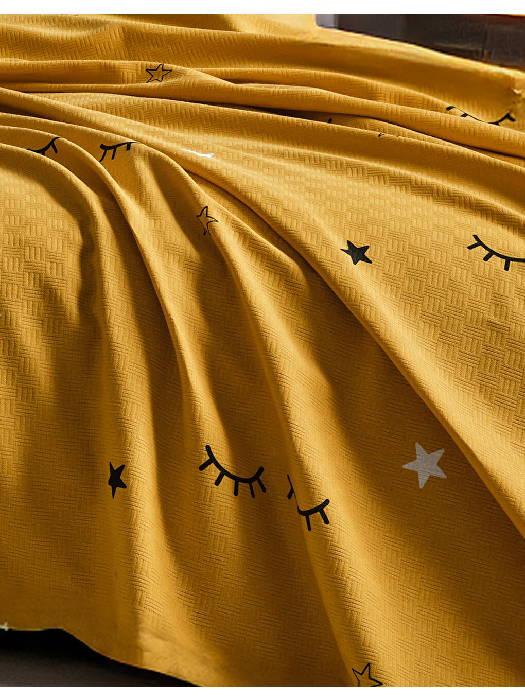 Pike Seti Baskılı Çift Kişilik Dide Sarı-1