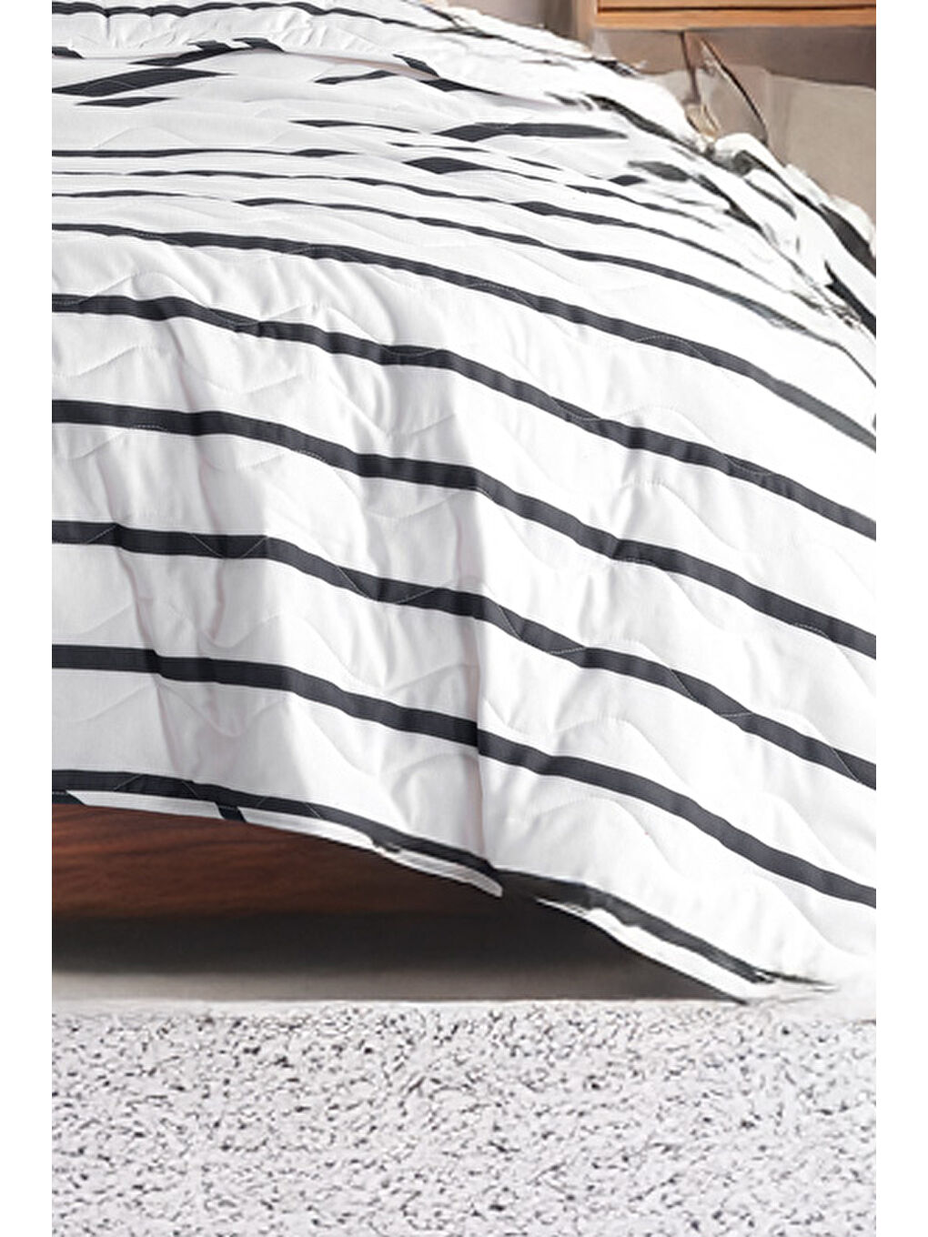 Kahverengi Kapitone Yatak Örtüsü Seti Çift Kişilik Funny Kahve-1