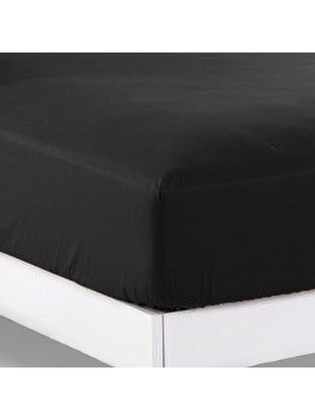Lastikli Çarşaf Tek Kişilik Basic Siyah-1