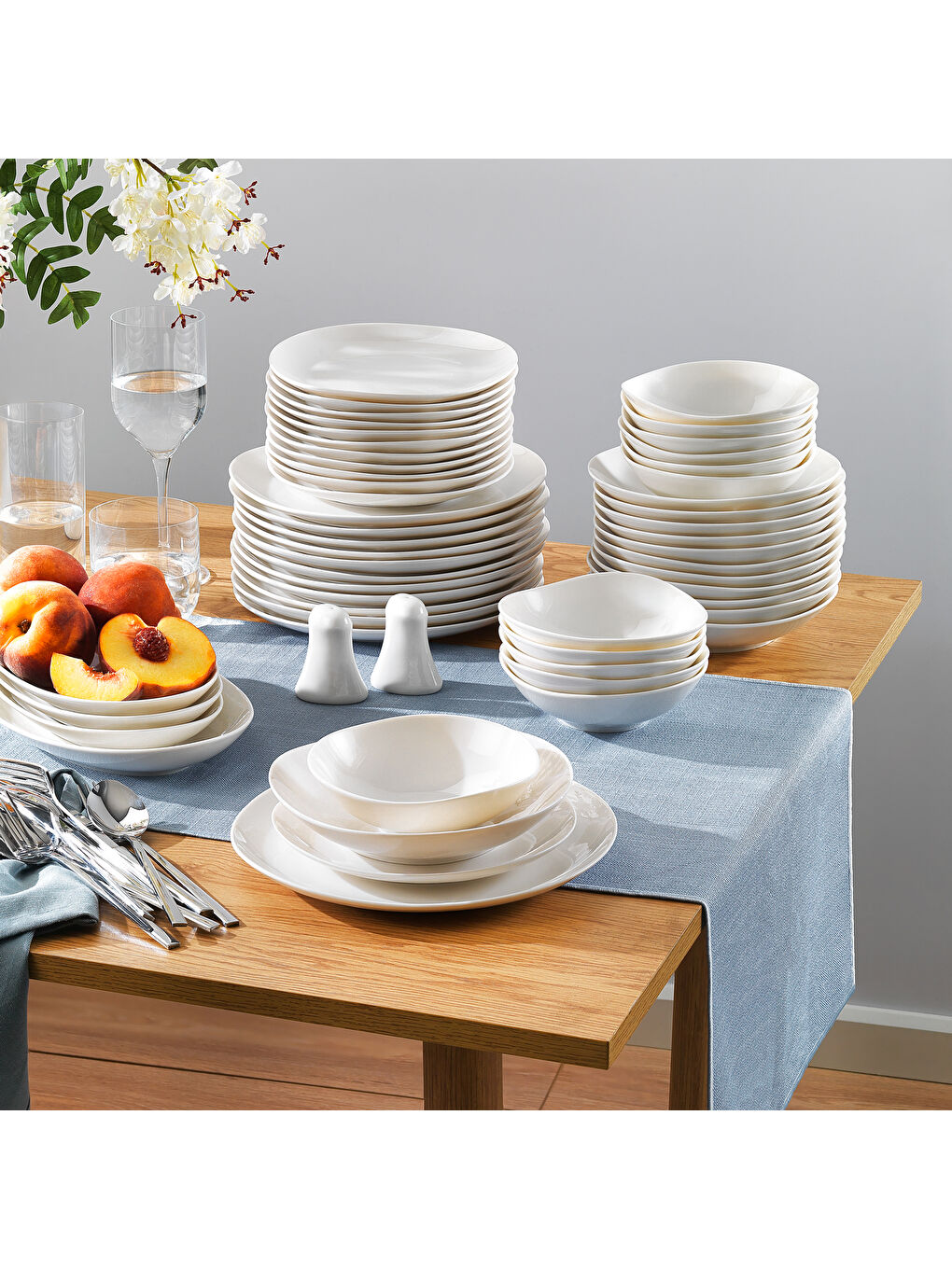 Ella Yemek Takımı 56 Parça-Beyaz-3