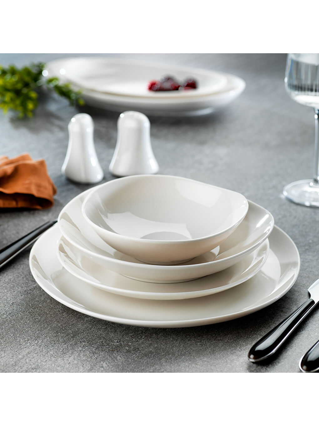 Ella Yemek Takımı 56 Parça-Beyaz-5