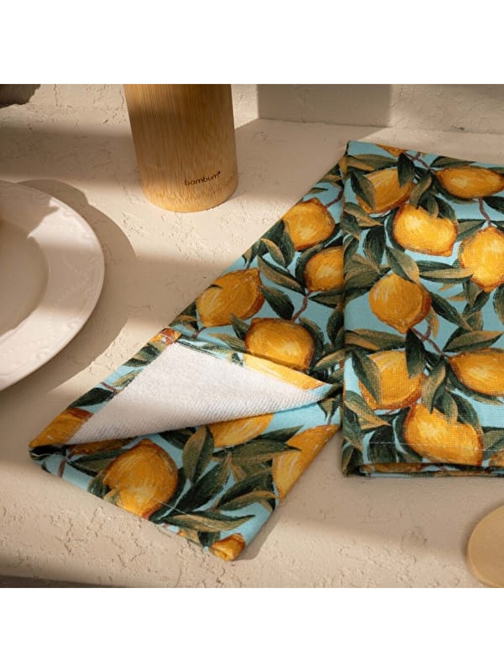 Soft Sitron Mutfak Havlusu - Mavi - 40x66 cm-5
