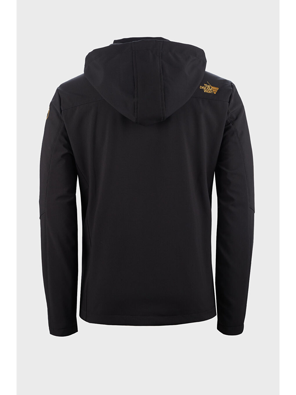 Siyah Çıkarılabilir Kapüşonlu Suya Dayanıklı SoftShell Erkek Mont 497LUIS-2