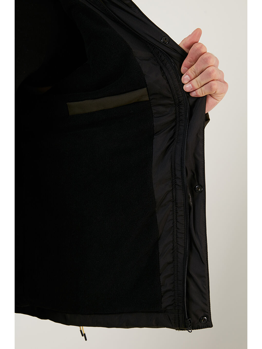 Haki Çıkarılabilir Kapüşonlu Suya Dayanıklı SoftShell Erkek Mont 497LUIS-5