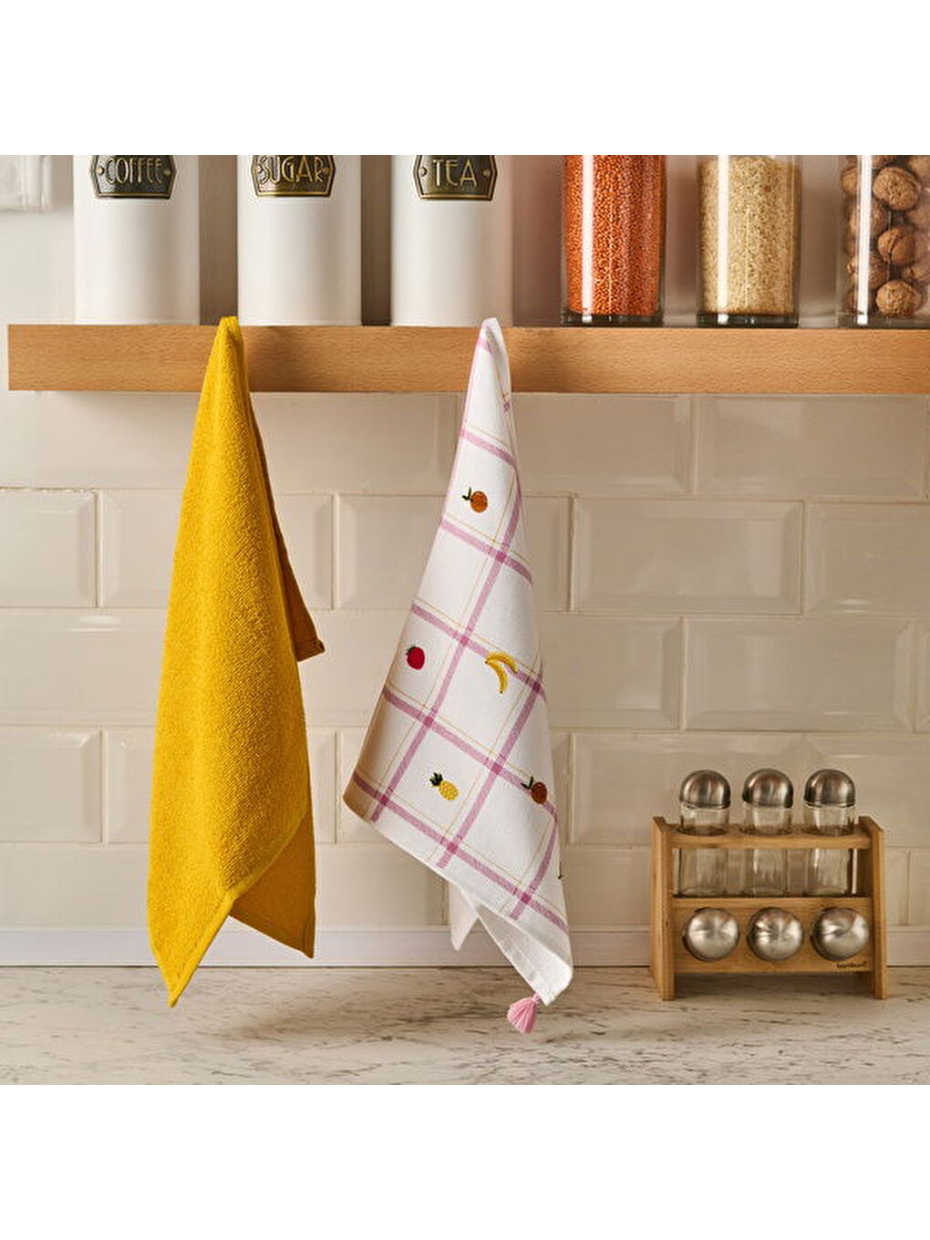 Karışık Soft Meyve 2'li Mutfak Havlusu - Renkli - 40x60 cm