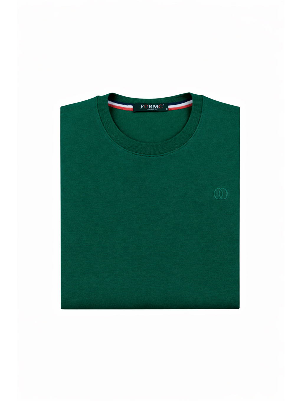 Yeşil Erkek Pamuklu Sıfır Yaka Yüksek Kalite Uzun Kollu Kompakt Kumaş Battal Sweatshirt-1