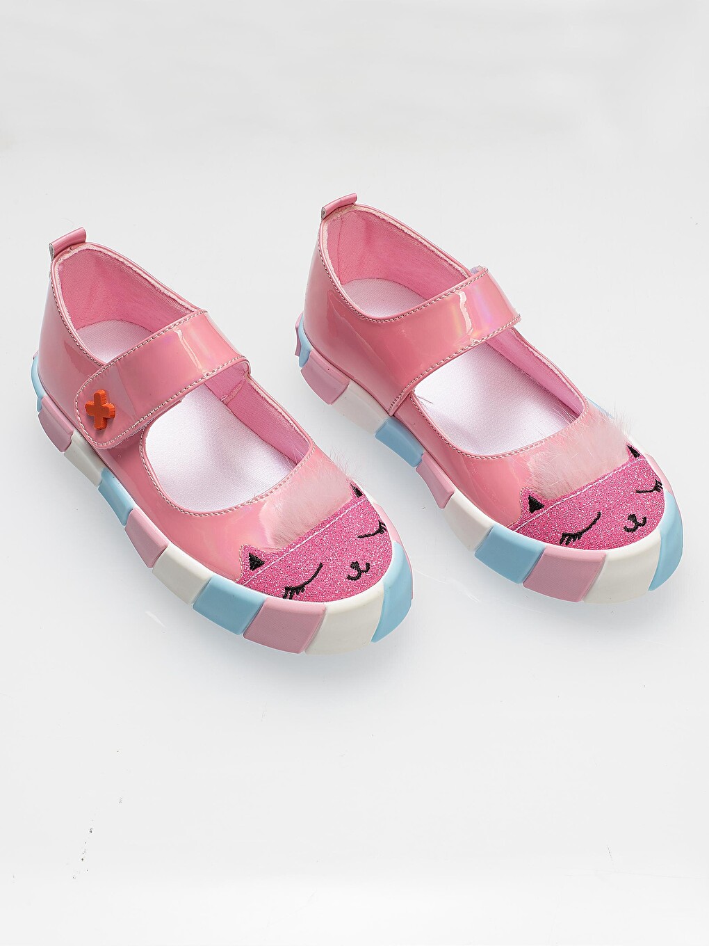 Pembe Rugan Simli 3d Kız Bebek / Çocuk Babet-1