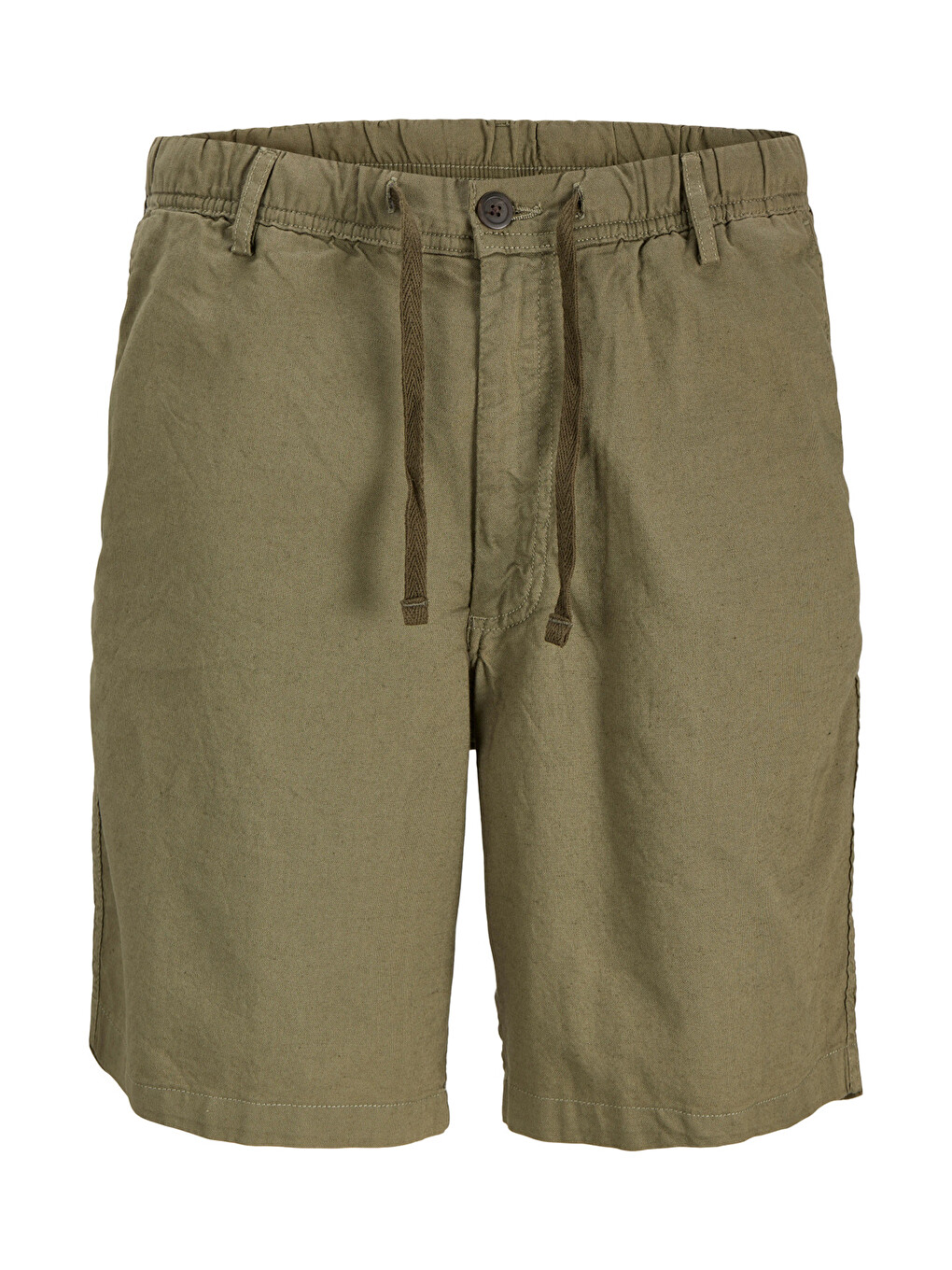 Haki Pants Stüdio Jpstjaıden Pamuk Ve Keten Karışımlı Jogger Short 12292332