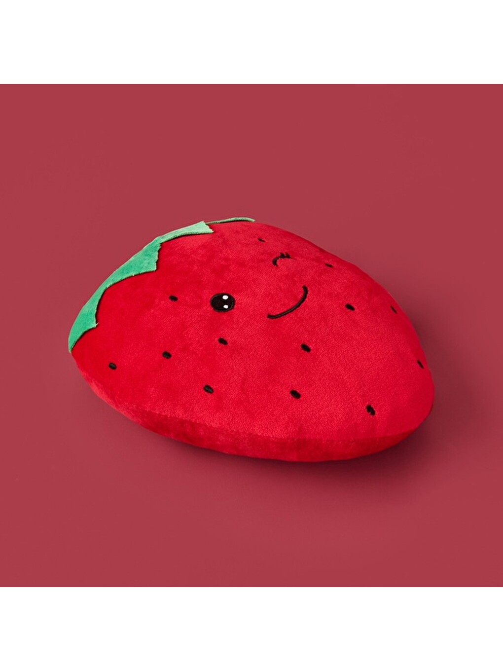 Soft Çilek Figürlü Yastık - Kırmızı - 25 cm-3