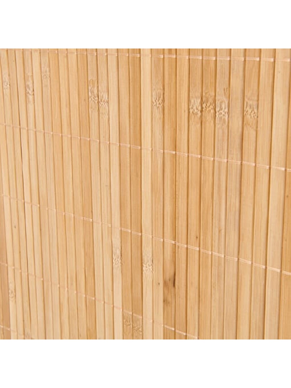 Bambu Çift Hazneli Örme Çamaşır Sepeti - Bej - 80 lt-1