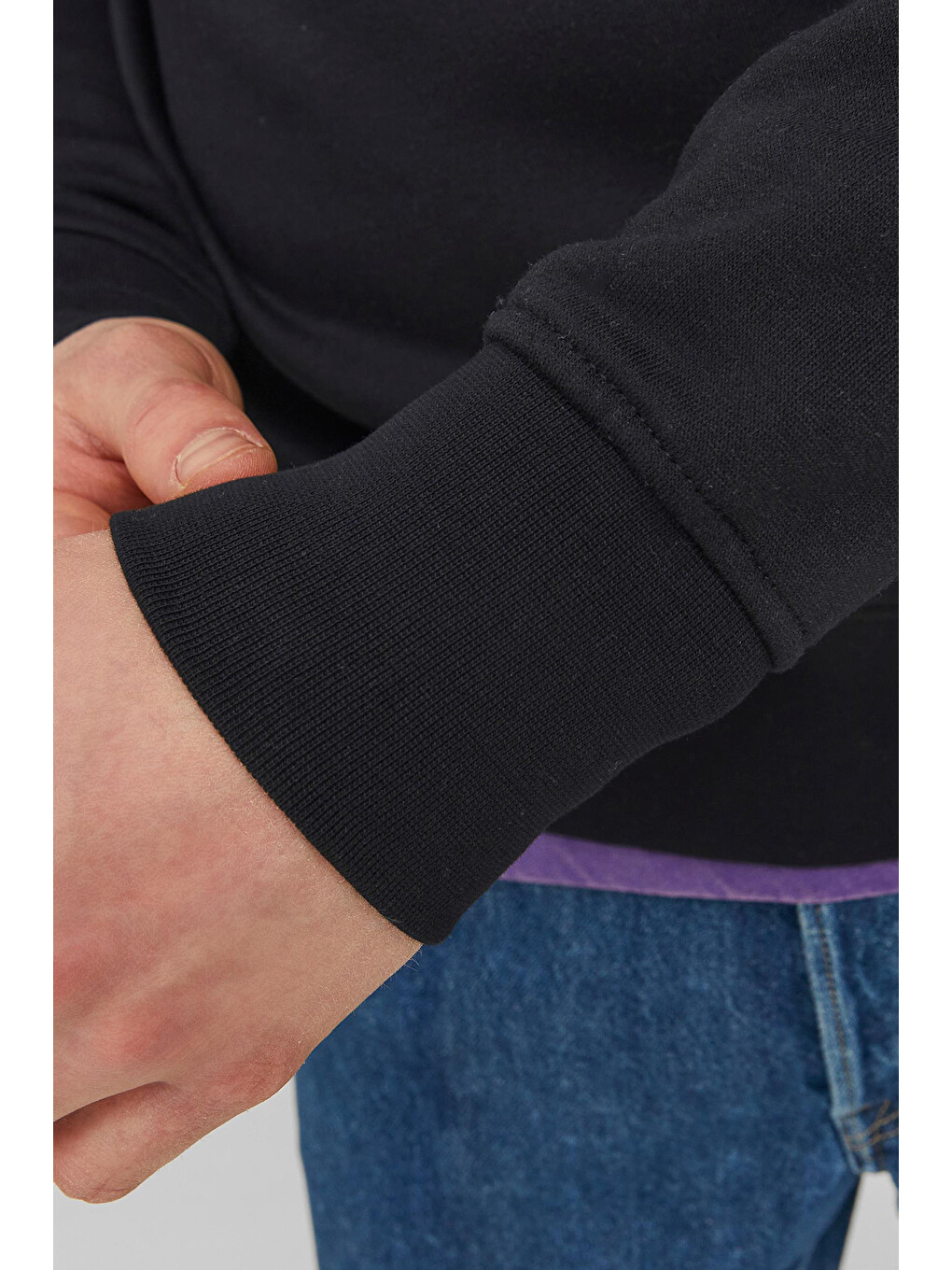 Siyah Originals Jorvesterbro Yarım Fermuarlı Relaxed Fit Erkek Sweat 12241777-5