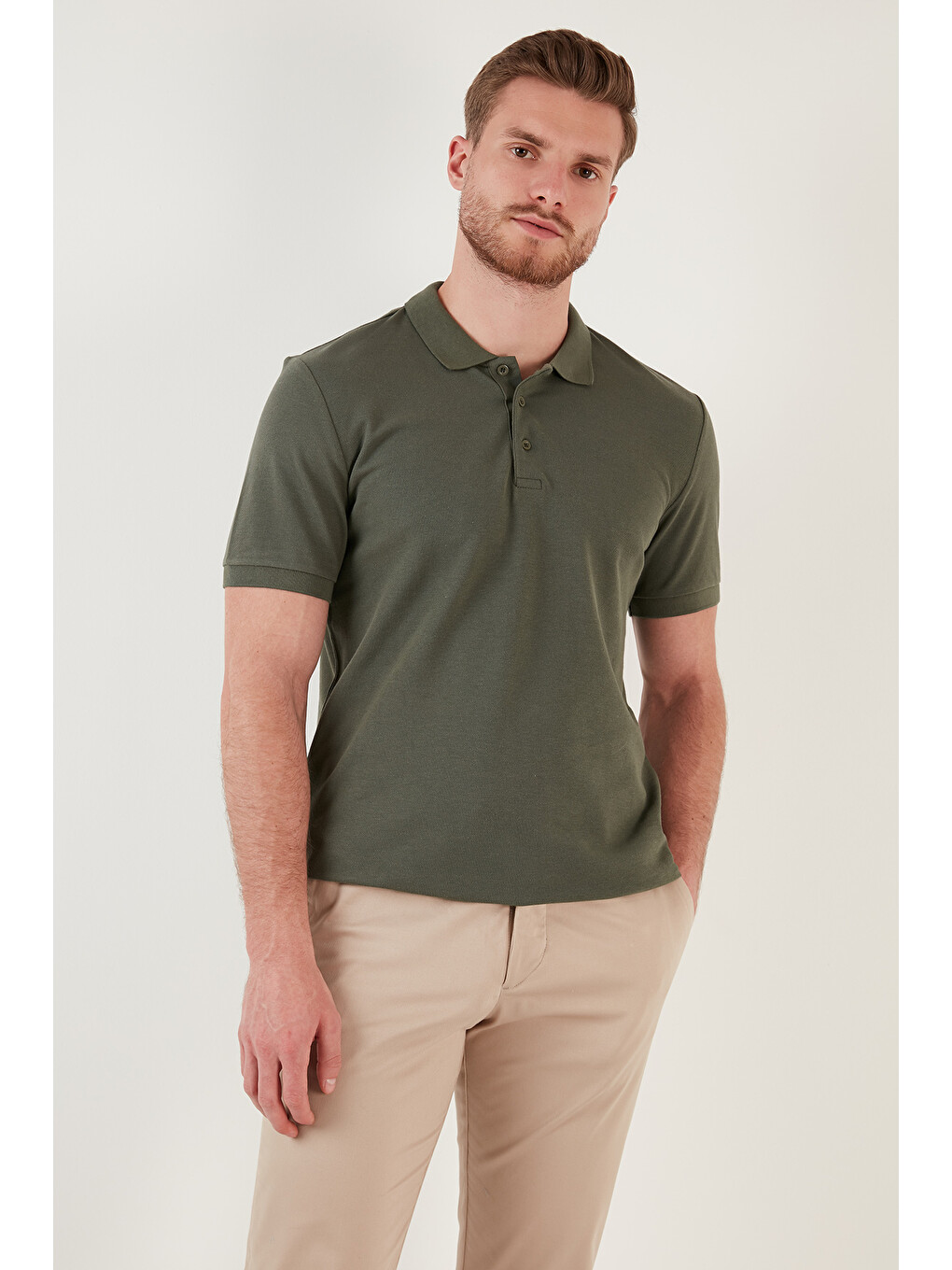 Beyaz Pamuklu Regular Fit Düğmeli Polo Yaka 5'li Paket Tişört 590211827s5-3