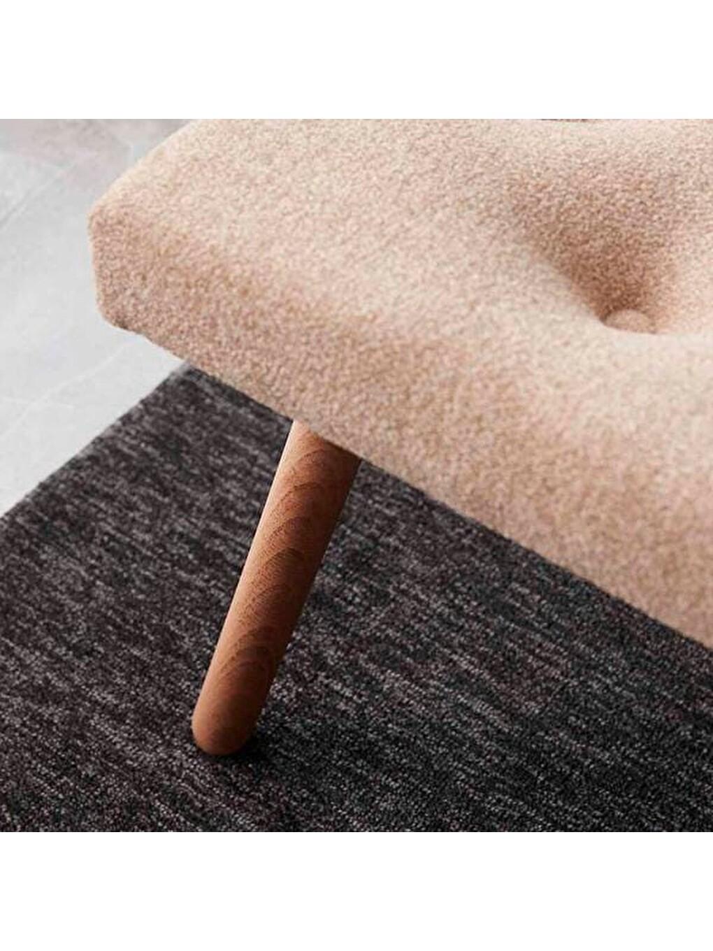 Masif Ayaklı Bench - Bej-4