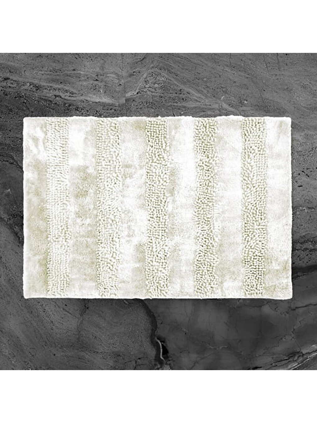 Ekru Soft Line 2'li Banyo Paspası - Krem - 60x90 cm + 45x60 cm-2