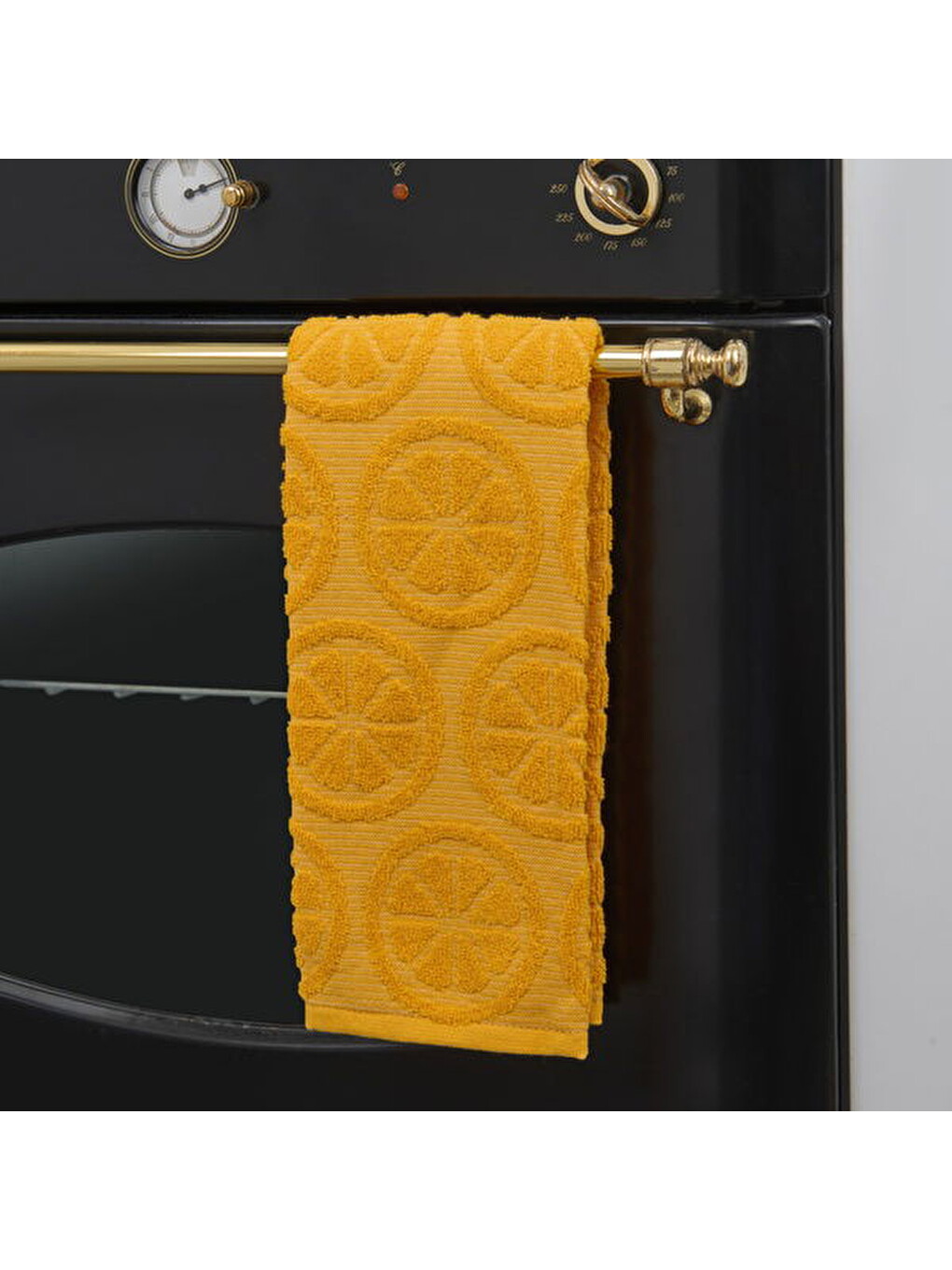 Kahverengi Soft Zitrone Mutfak Havlusu - Hardal - 40x66 cm-2