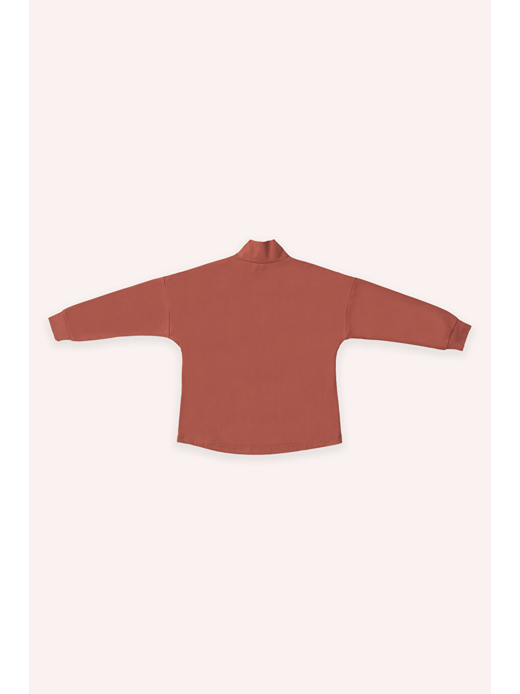 Kırmızı Kız Çocuk Cep Detaylı Nar Sweatshirt-1