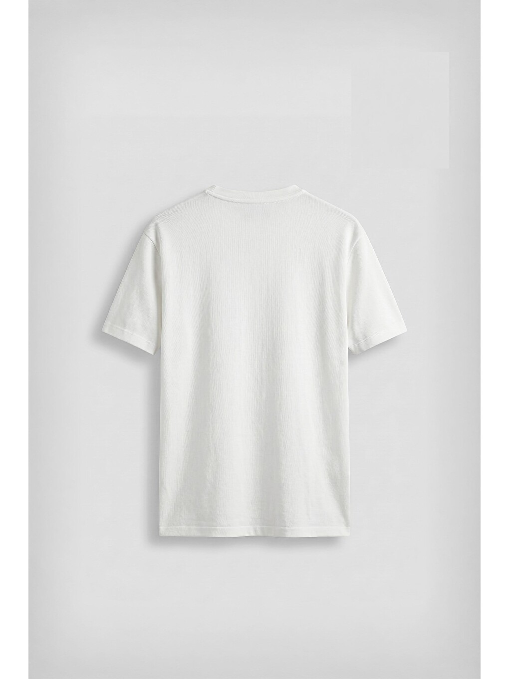 Erkek Relaxed Fit Düğmeli Henley Yaka Basic T-Shirt Beyaz-1