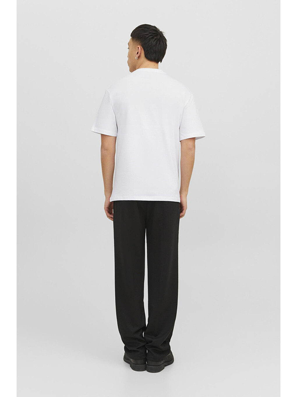 Beyaz Jorvesterbro Pamuklu Bisiklet Yaka Relaxed Fit Erkek T Shirt 12240121-2