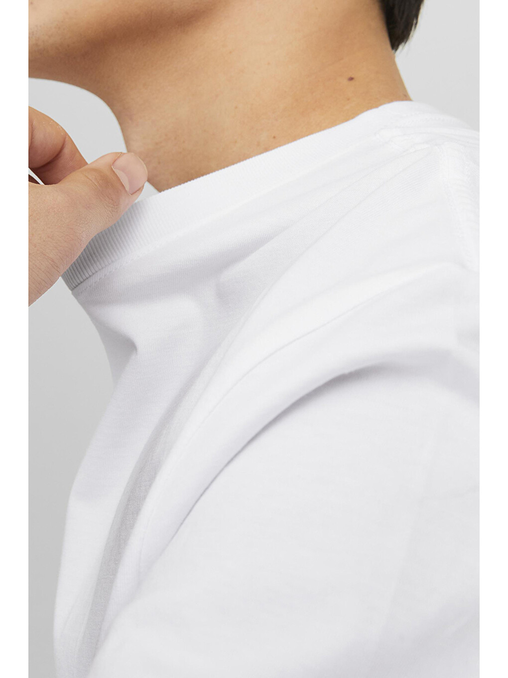 Beyaz Jorvesterbro Pamuklu Bisiklet Yaka Relaxed Fit Erkek T Shirt 12240121-4