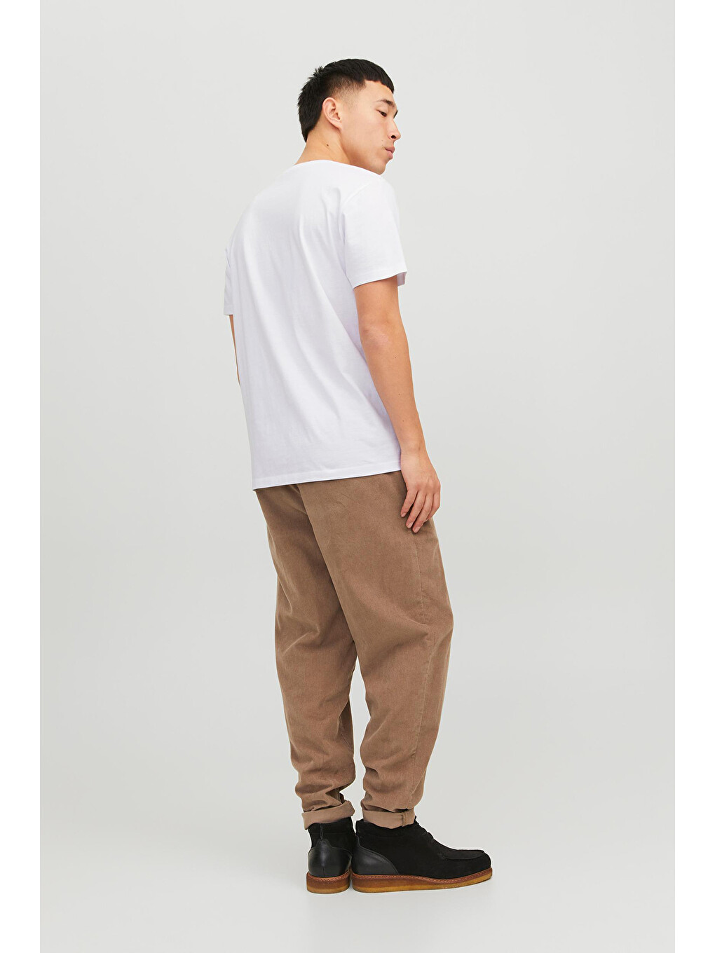 Beyaz Jjecorp Pamuklu Slim Fit Bisiklet Yaka Erkek T Shirt 12151955-2