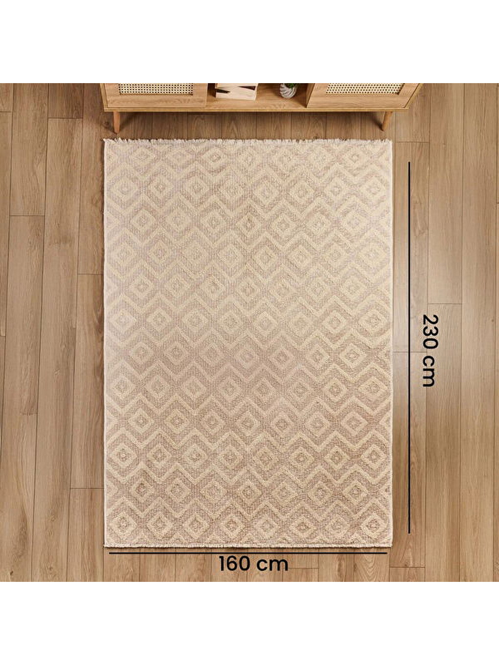 Soft Lomond Halı - Bej - 160x230 cm-6