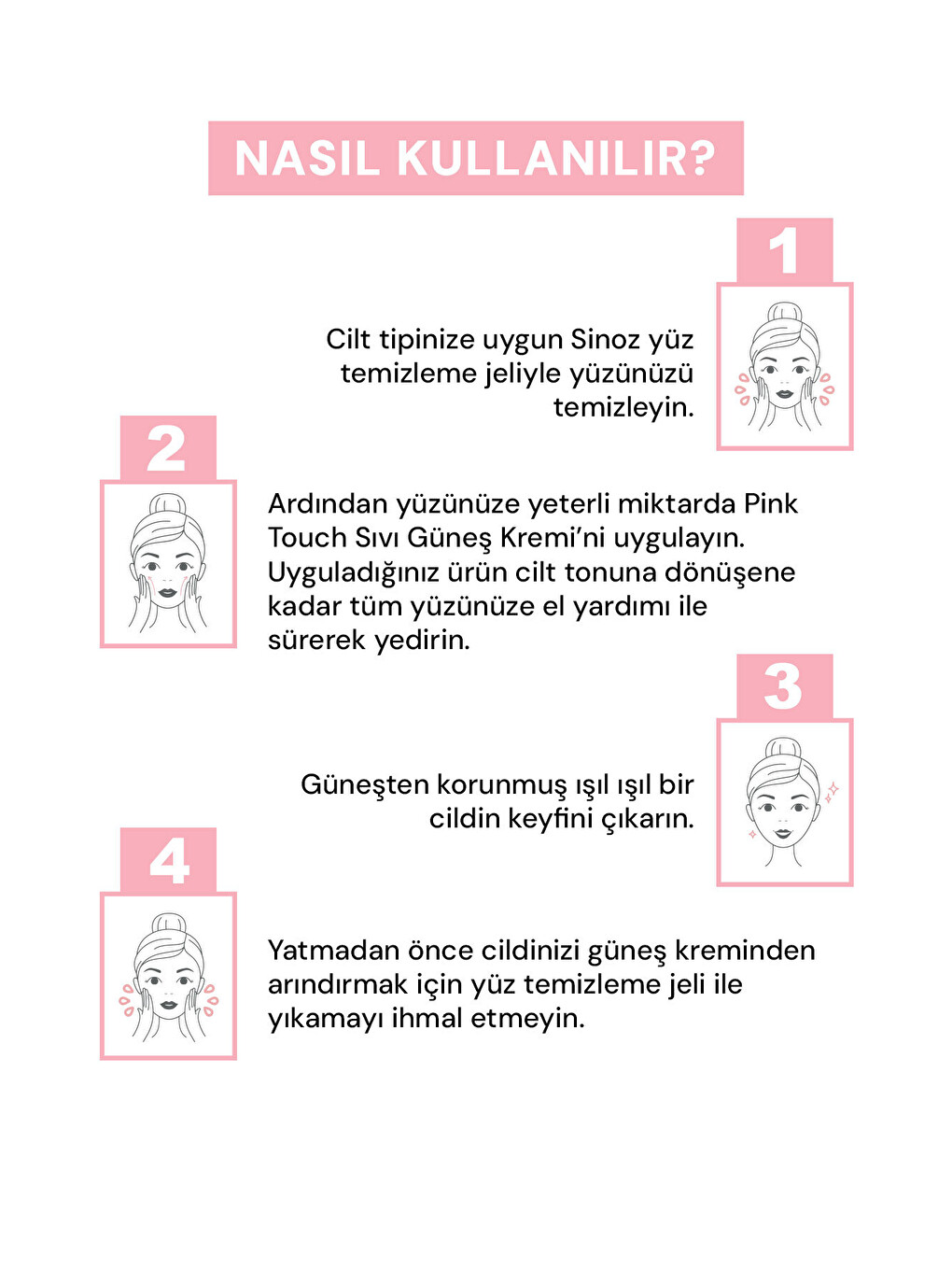 Pink Touch Anında Ton Eşitleyici Leke Karşıtı Spf50+ Pembe Sıvı Yüz Güneş Kremi Pa++++ 50ml-4