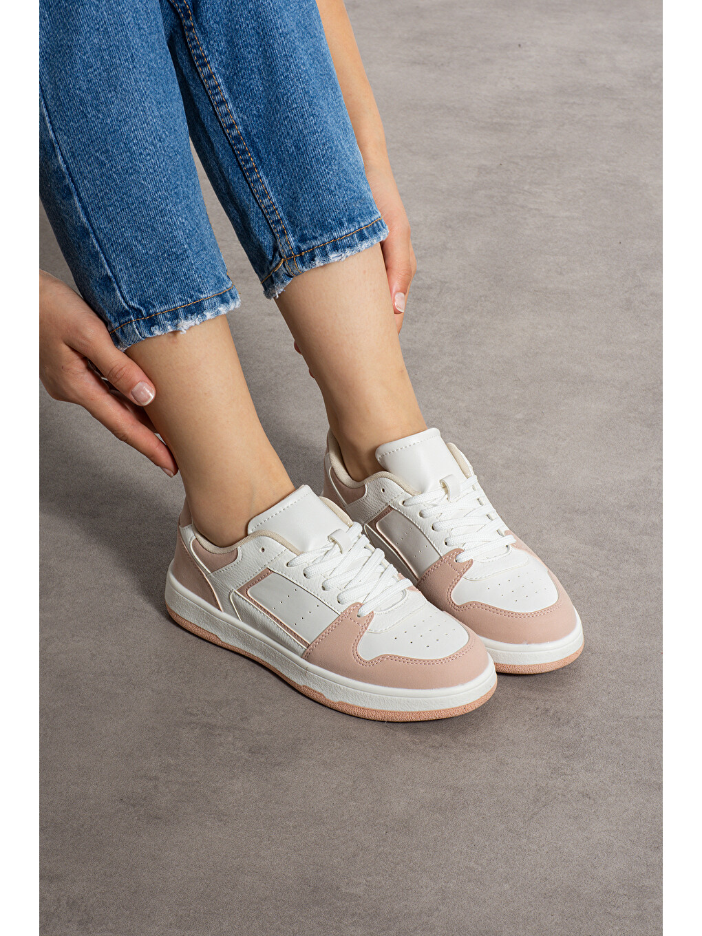Pembe Pudra Kadın Günlük Sneaker Ayakkabı