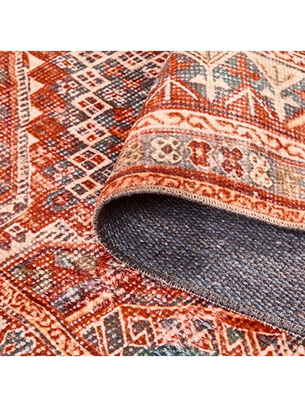 Soft Lalbahar Afgan Desenli Halı - Bej - 160x230 cm-4
