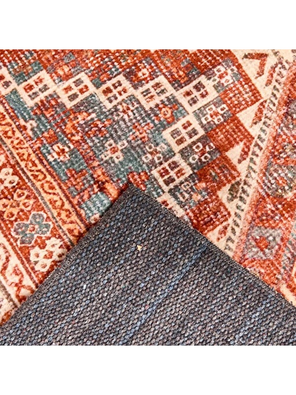Soft Lalbahar Afgan Desenli Halı - Bej - 160x230 cm-5