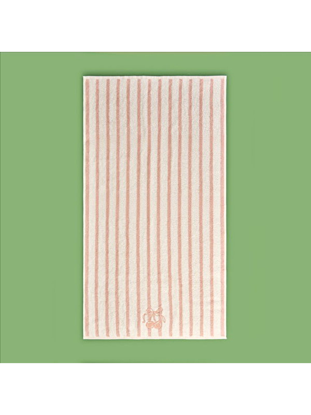 Soft Bemba Yüz Havlusu - Ekru / Pembe - 50x90 cm-7