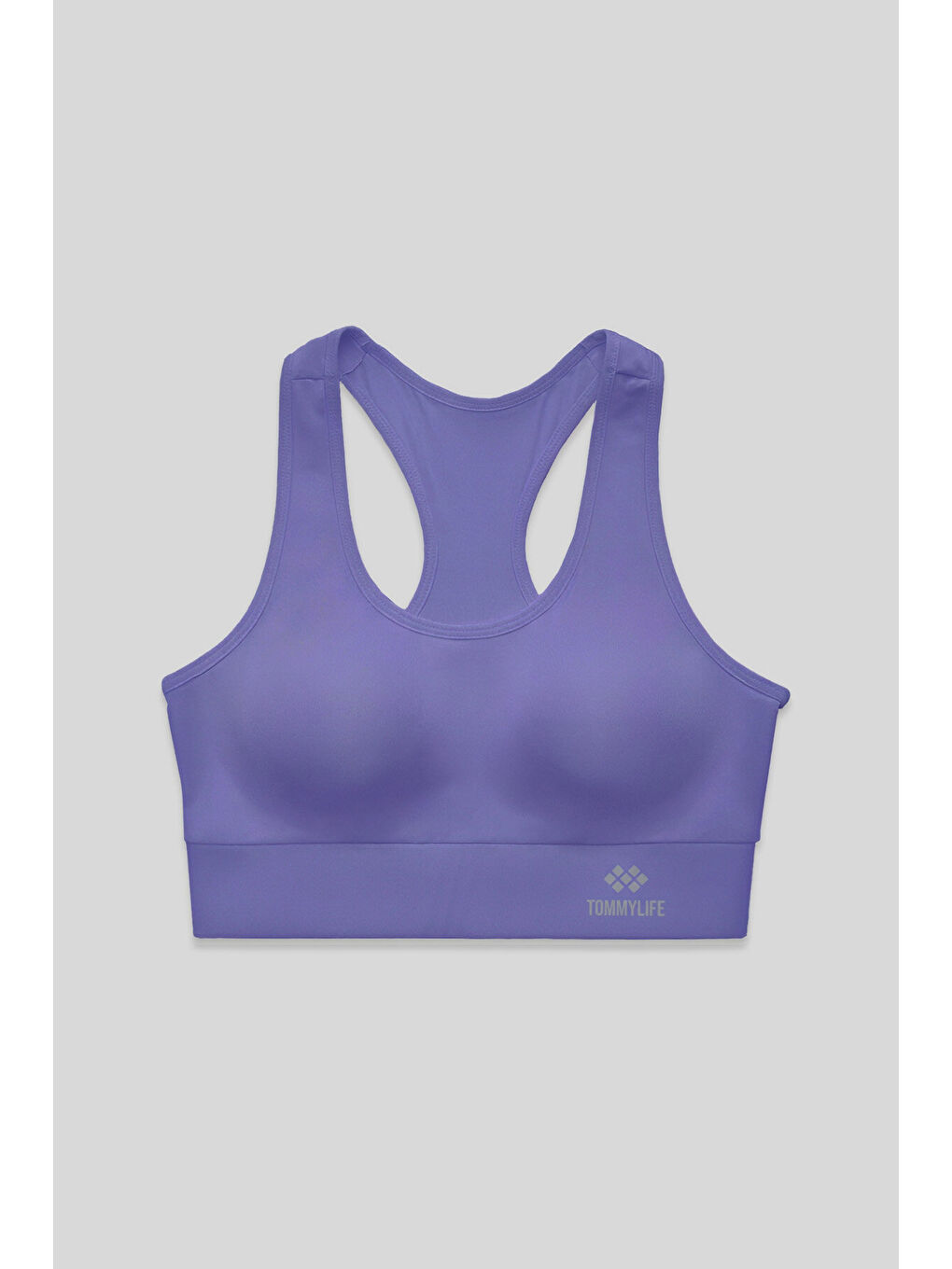 Mor Eflatun Sırt Detaylı Dar Kalıp U Yaka Kadın Spor Büstiyer - 97120