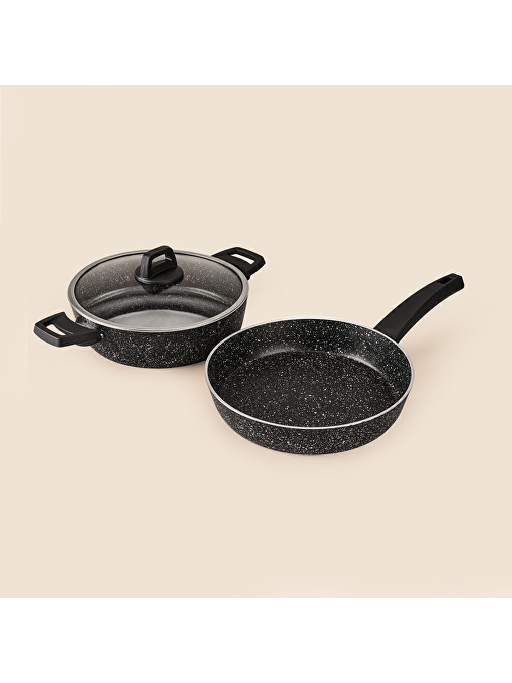Kitchen Black Force 3 Parça Tencere Seti - Siyah - 26 Cm + 26 Cm-5