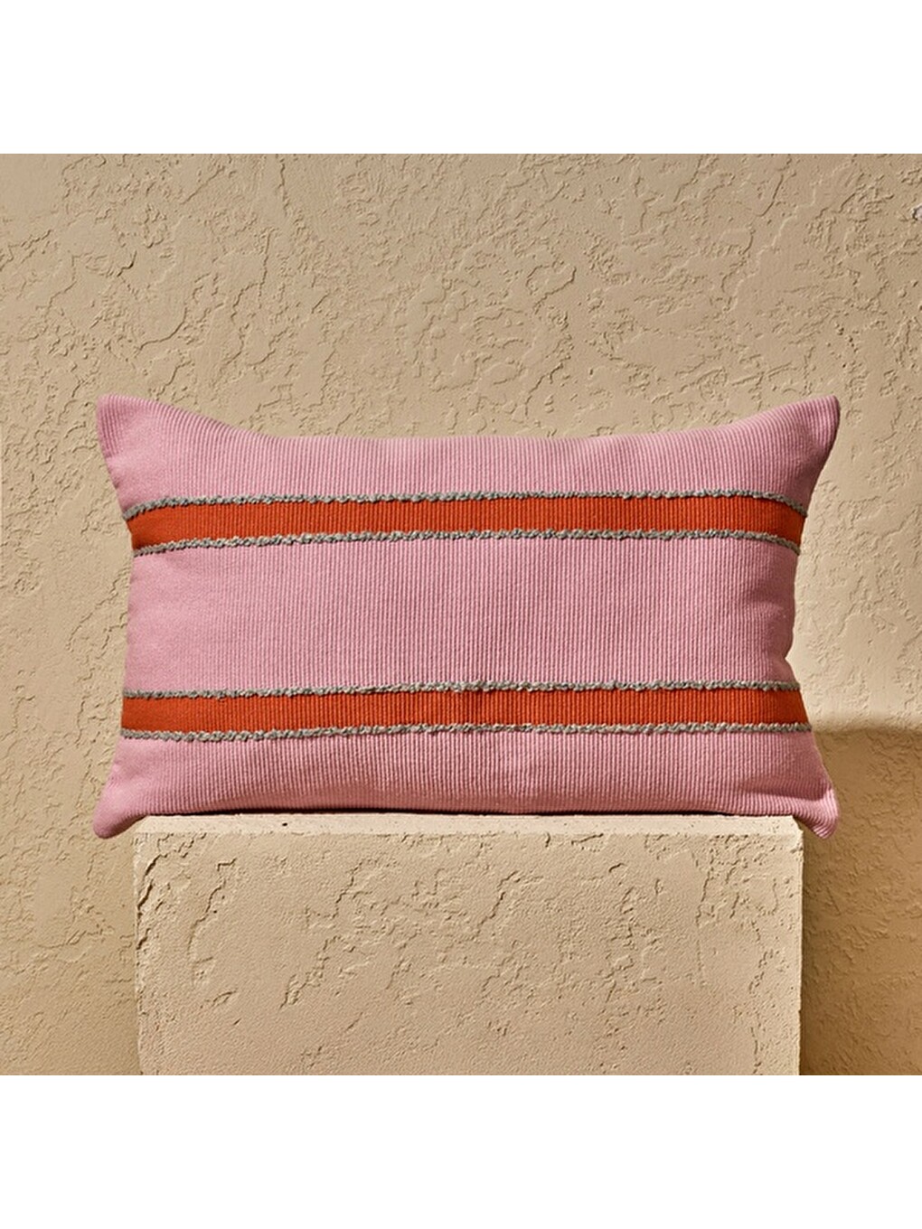 Soft Polina Kırlent - Pembe - 35x55 Cm-2