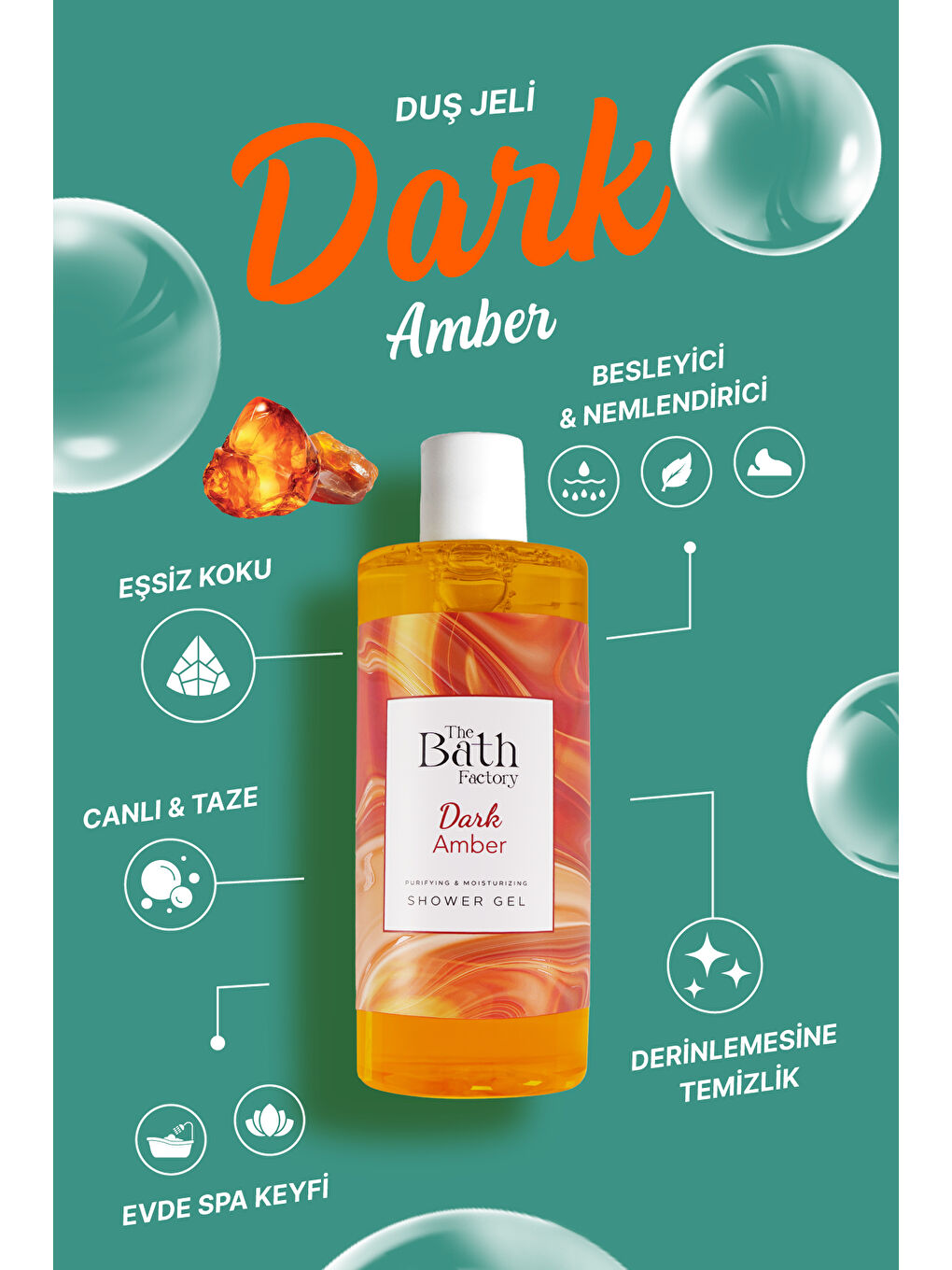 Nemlendirici Ve Besleyici Dark Amber Duş Jeli 400 ml-1