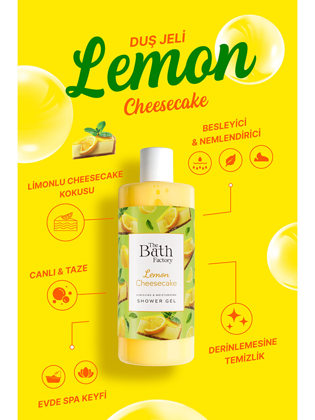 Nemlendirici Ve Besleyici Limon Cheesecake Duş Jeli 400 ml-1