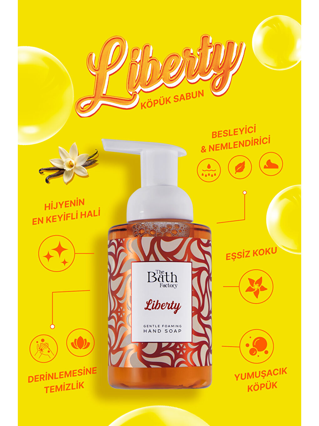 Nemlendirici Arındırıcı Liberty Köpük Sabun 300 ml-1