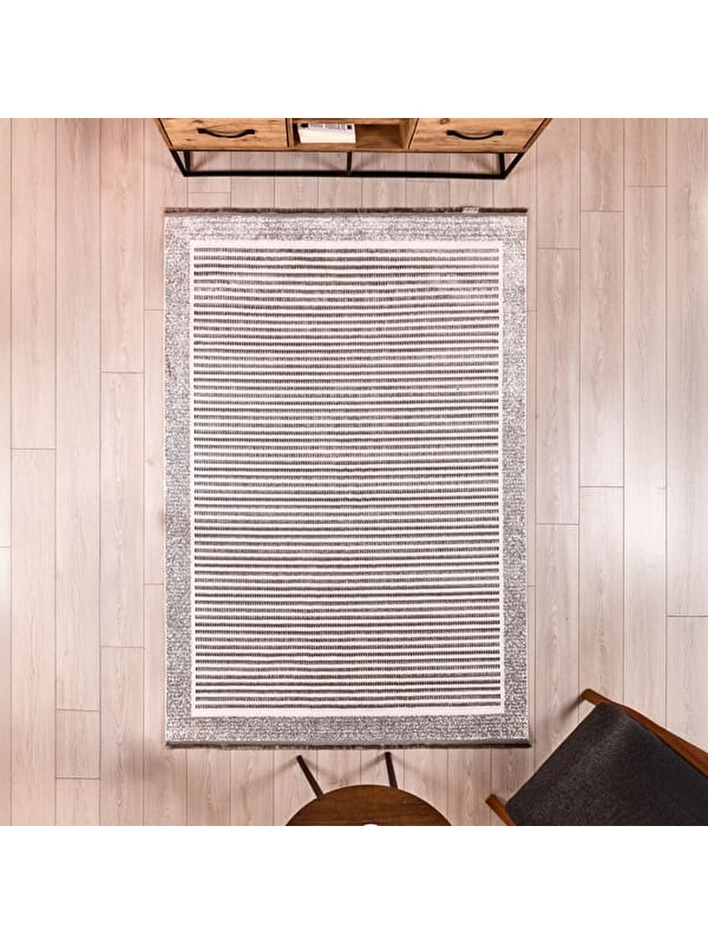 Soft Tuku Halı - Gri - 160x230 Cm-1