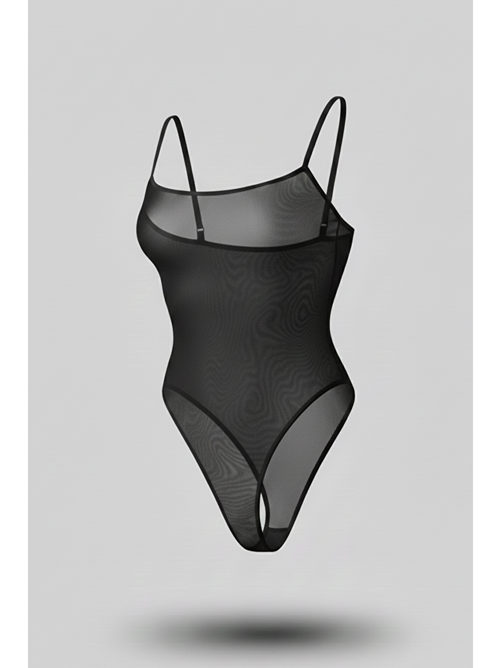 Tül Bodysuit Siyah-1