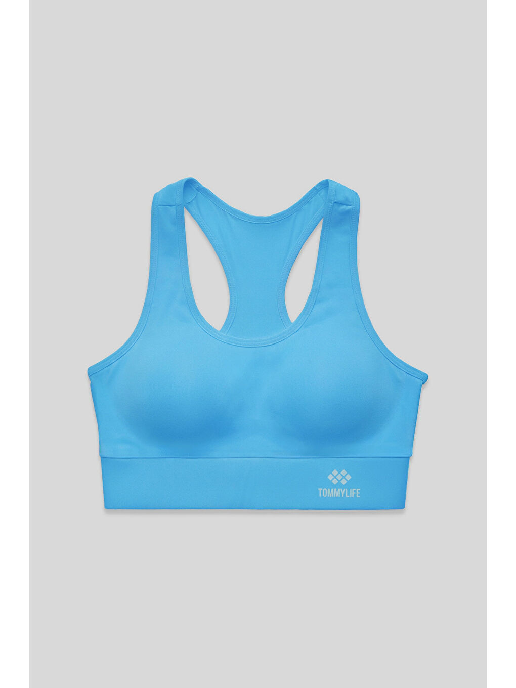 Turkuaz Sırt Detaylı Dar Kalıp U Yaka Kadın Spor Büstiyer - 97120