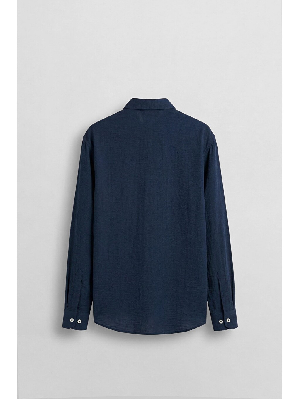 Erkek Oversize Basic Rahat Gömlek Lacivert-1
