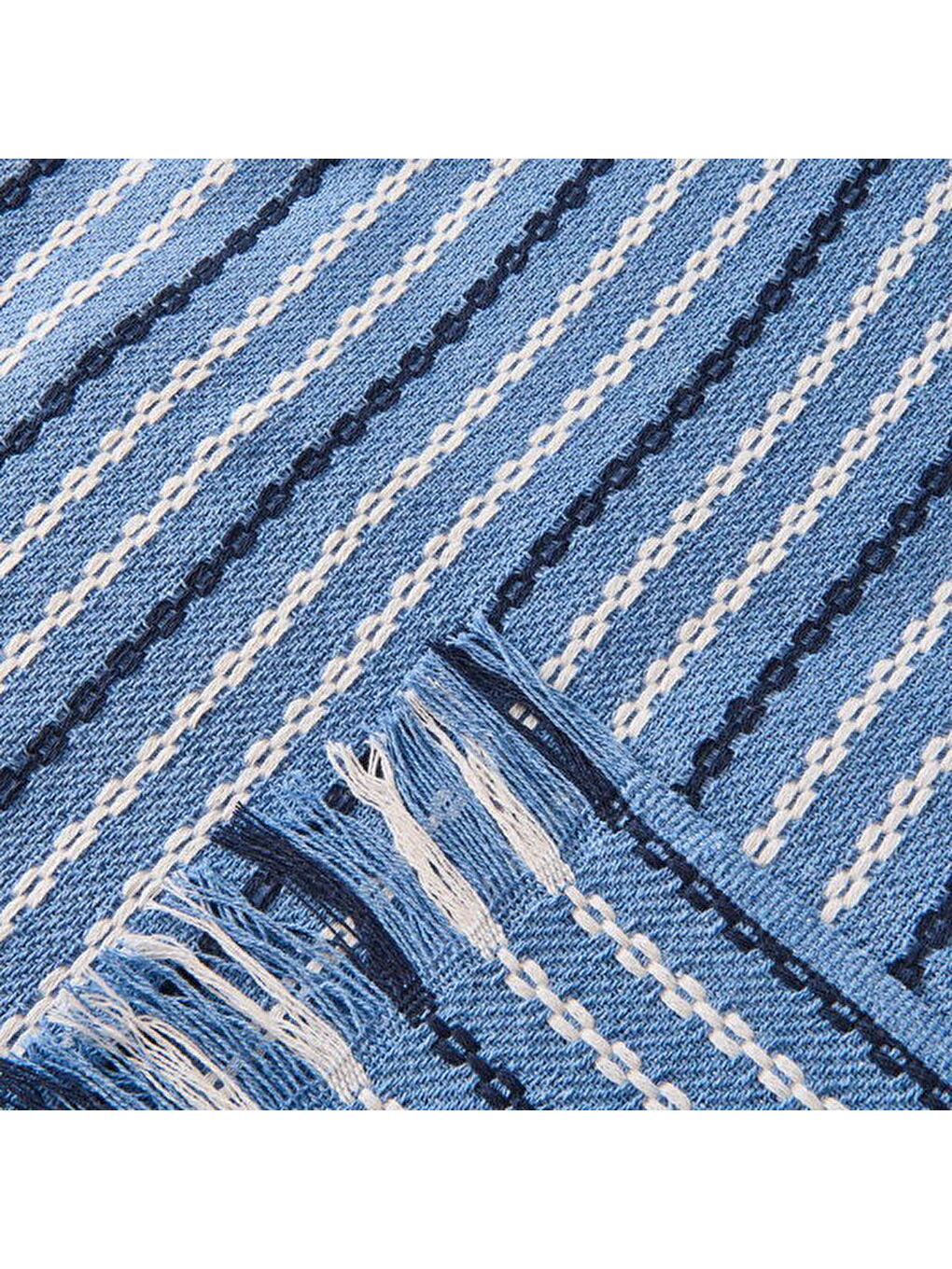 Soft Nautis Tek Kişilik Pike - Mavi - 160x220 cm-4