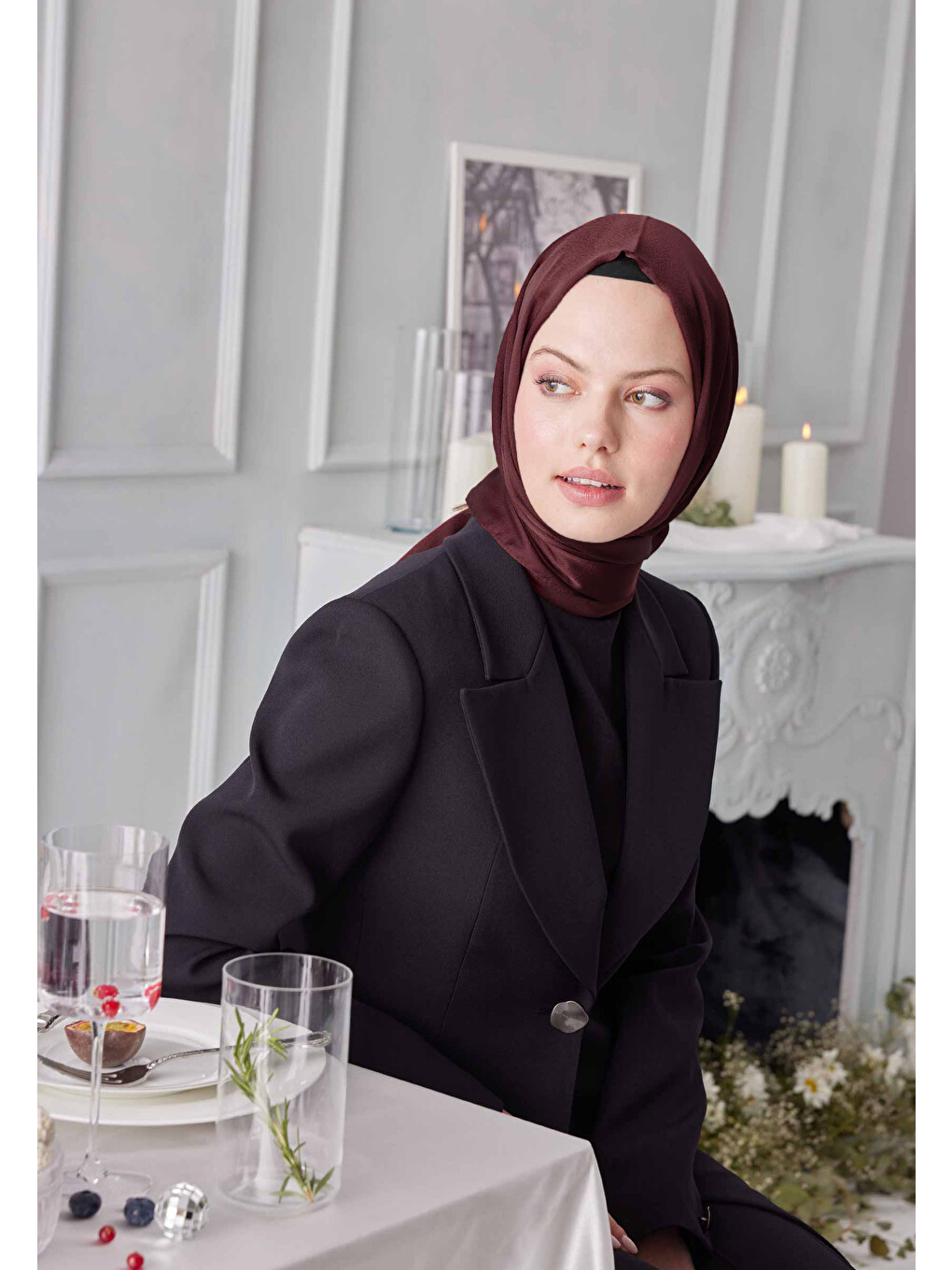 Janjanlı Şal Bordo-1