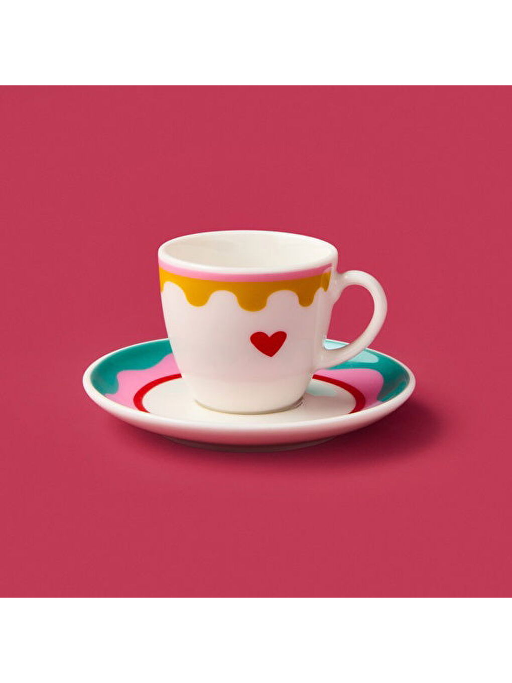 Karışık Kitchen Granny 4 Parça Porselen Fincan Takımı - Renkli / Sarı-3