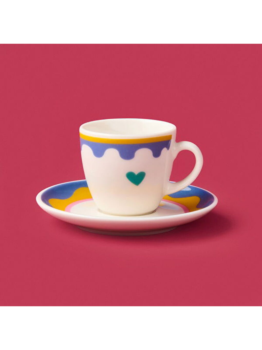 Karışık Kitchen Granny 4 Parça Porselen Fincan Takımı - Renkli / Sarı-5