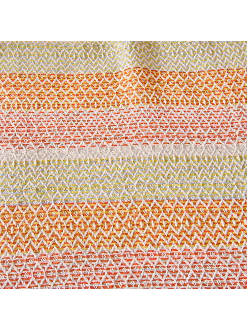 Lila Soft Vita Çift Kişilik Pike - Ekru / Turuncu - 200x230 cm-4