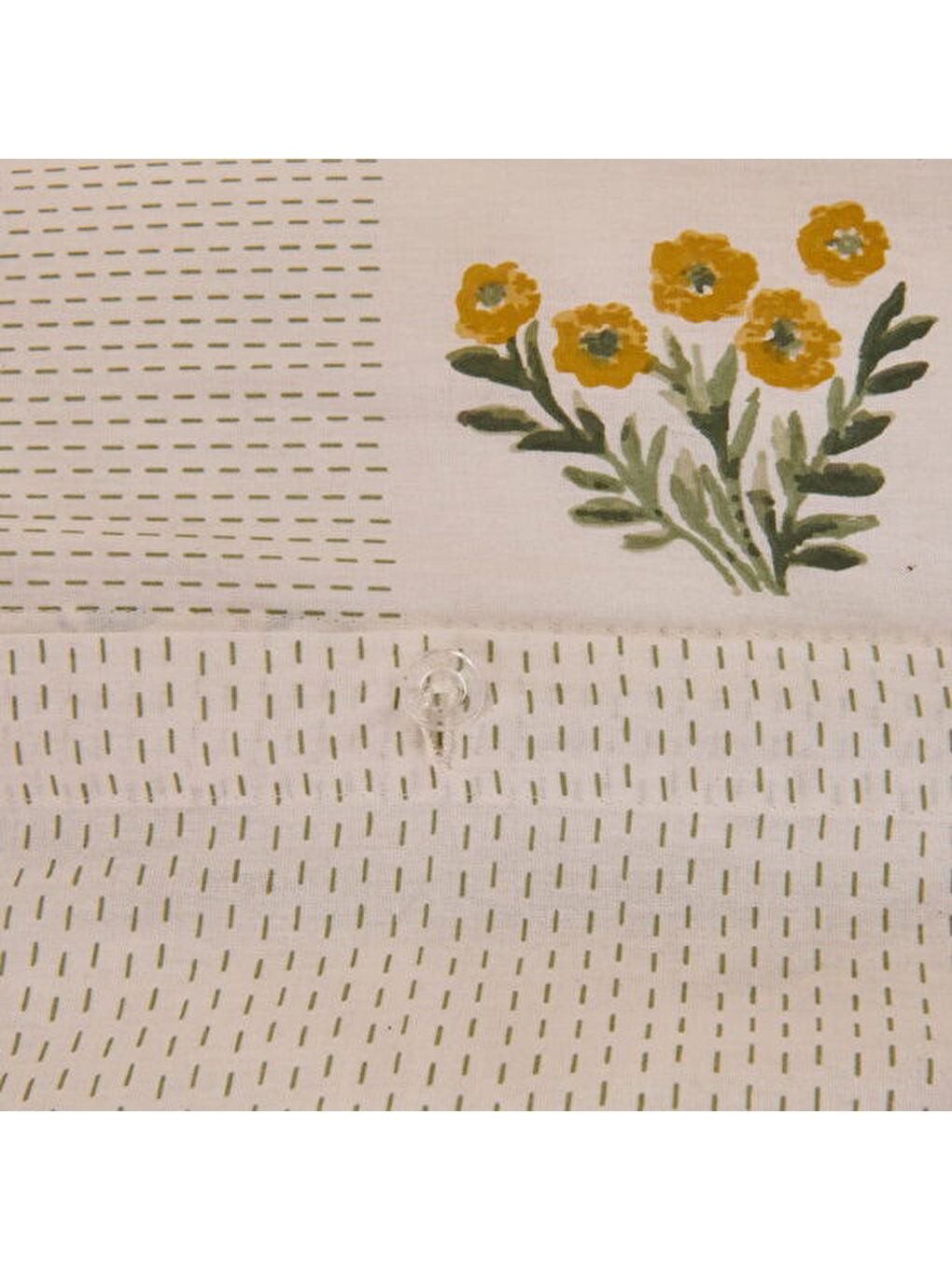 Soft Folky Tek Kişilik Nevresim Takımı - Beyaz-3