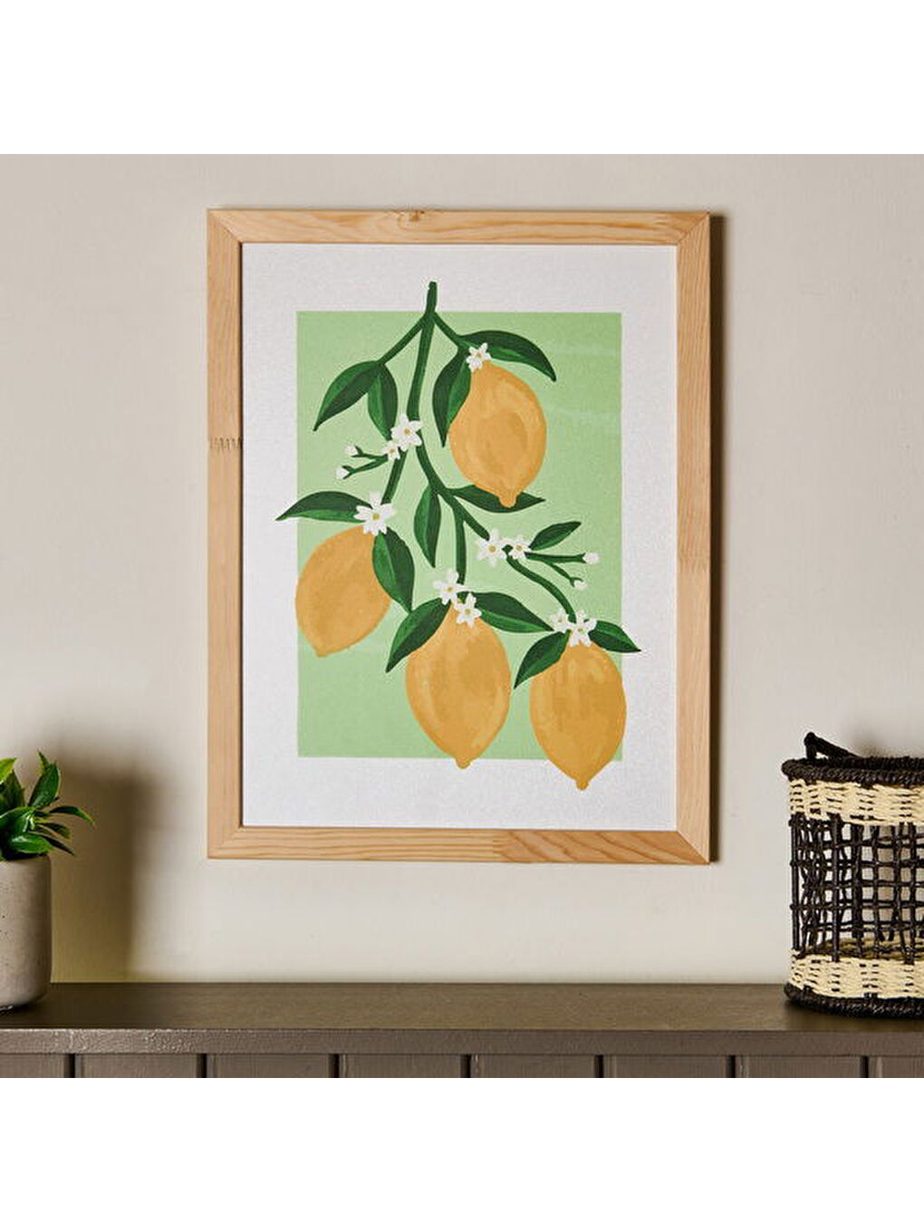 Deco Lime Cello Duvar Panosu - Sarı / Açık Yeşil - 30x40 cm