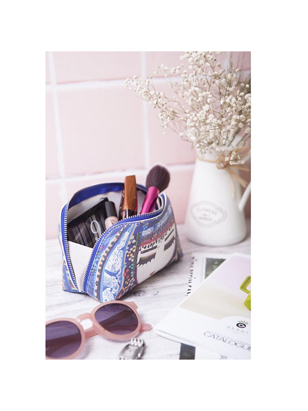 Mavisu Makyaj Çantası-2
