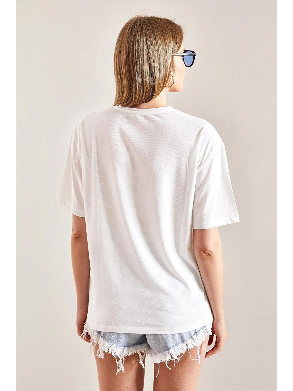 Mavi Kadın Desenli Penye Tshirt-3