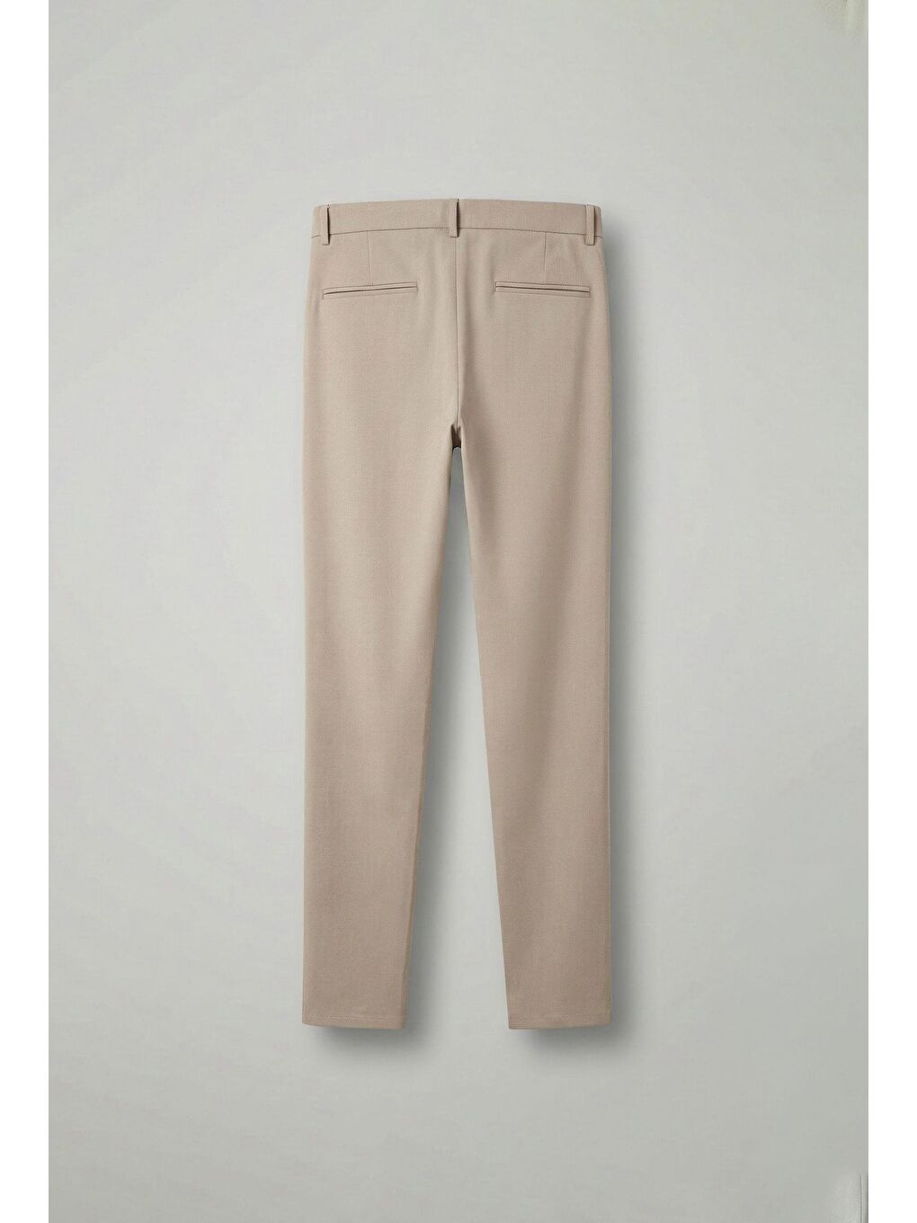 Ekru Pileli Kumaş Erkek Pantolon Krem-1